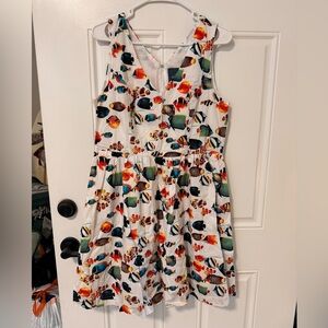 Modcloth Colorful Tropical Fish Print Dress